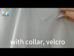 25-50 غرامة معطف أبيض لمرة واحدة لون أبيض PP SMS نسيج غير منسوج